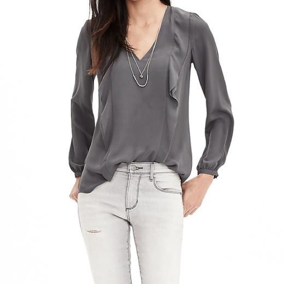 Banana Republic Tops - Banana Republic Crepe Flounce Blouse